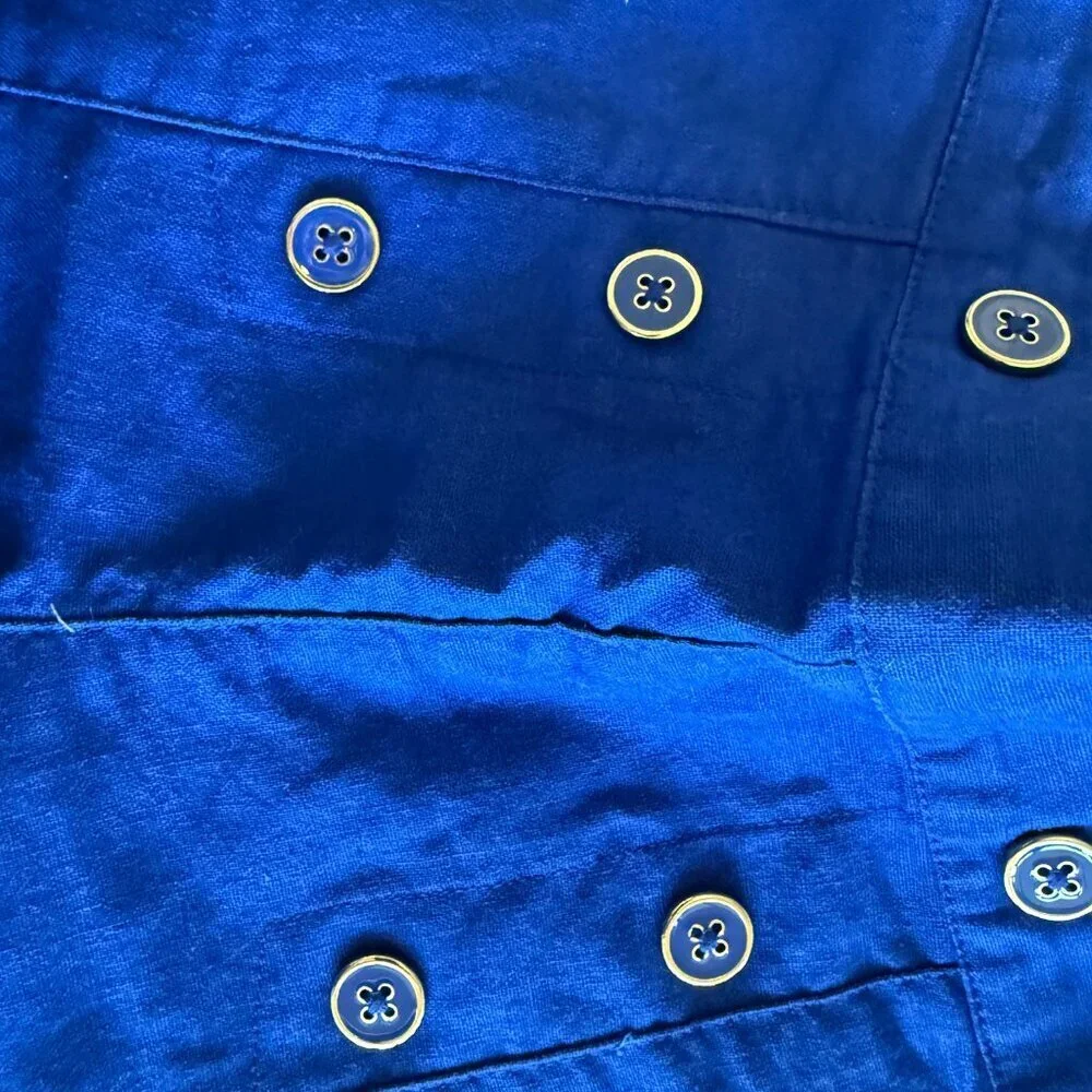 Gymboree Bon Voyage Blue Cropped Pants &  White Blouse Both Size 6